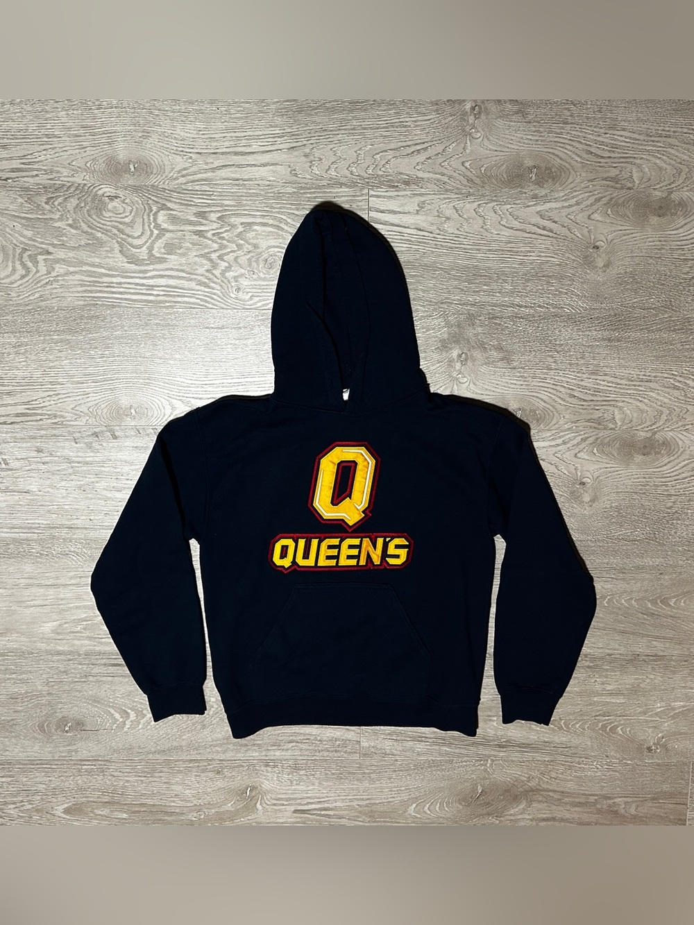 Queens University Men’s Navy Blue Hoodie Sweater
